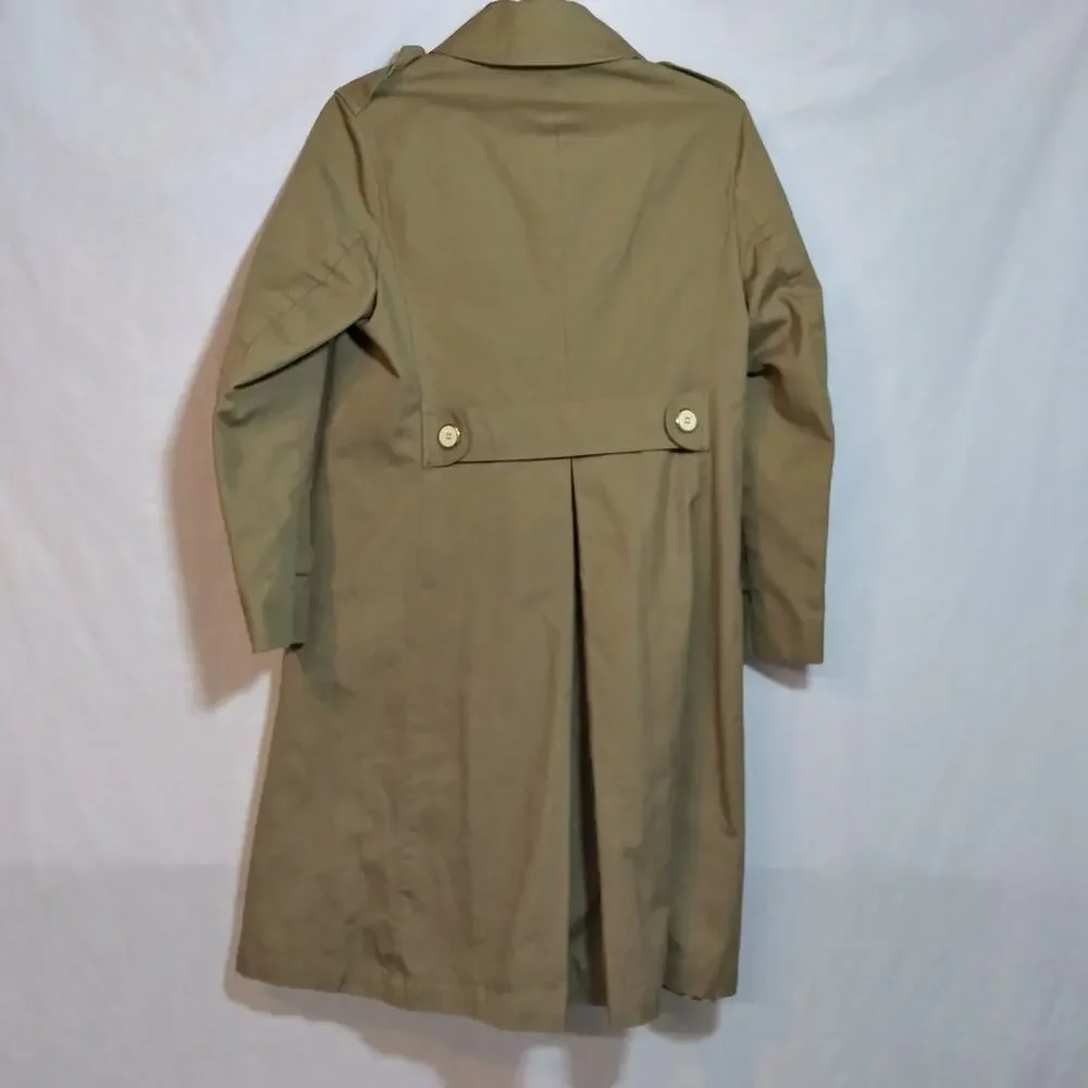 Fleet Street Rain Shine Classic Tan Double-Breasted Women's Trench Coat Size 10